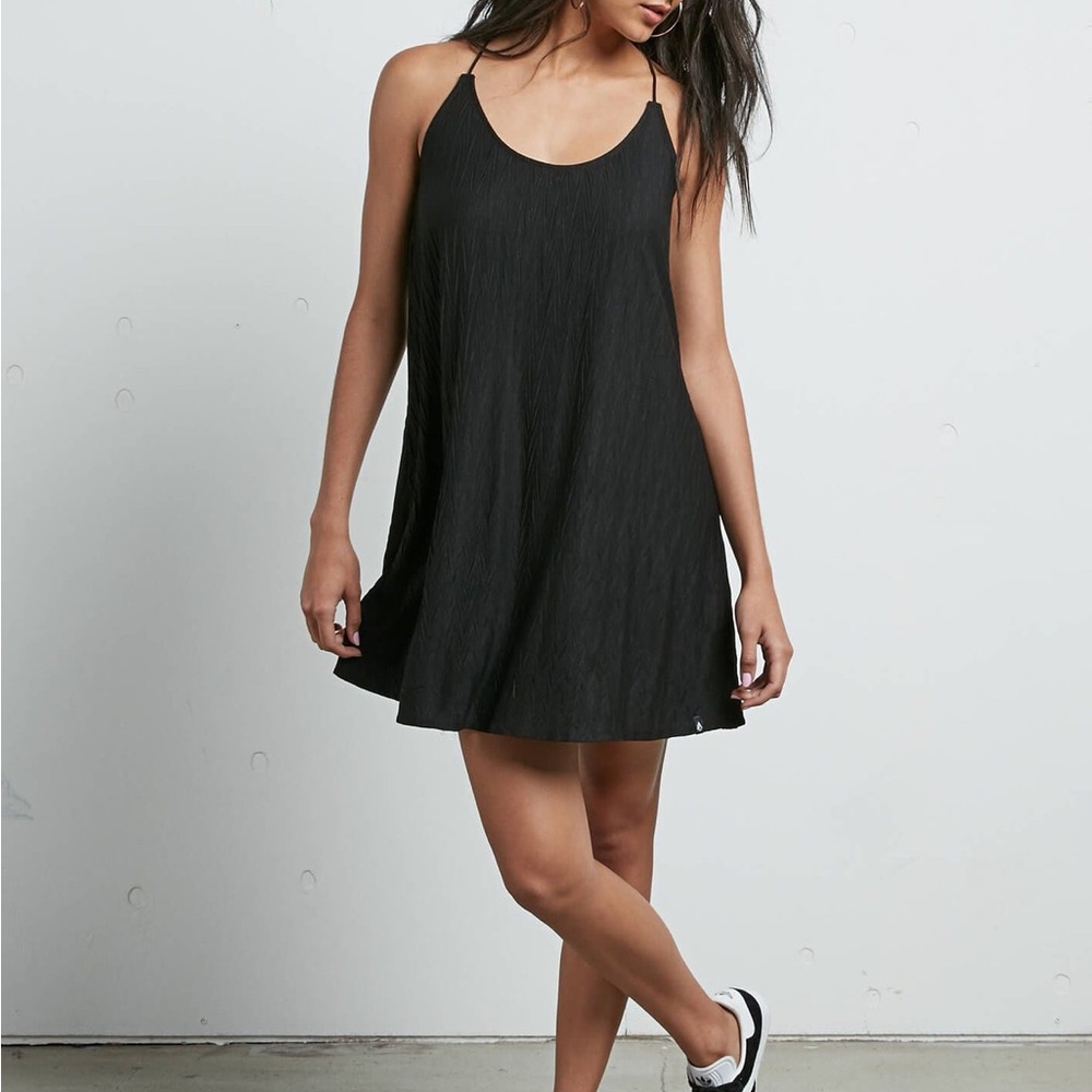 Volcom Cross Check Black Dress L